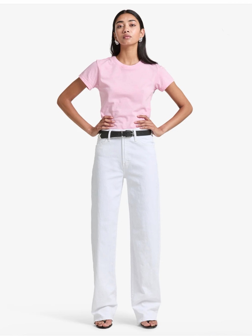 NWT Mother Denim White Wide Leg Jeans size 26